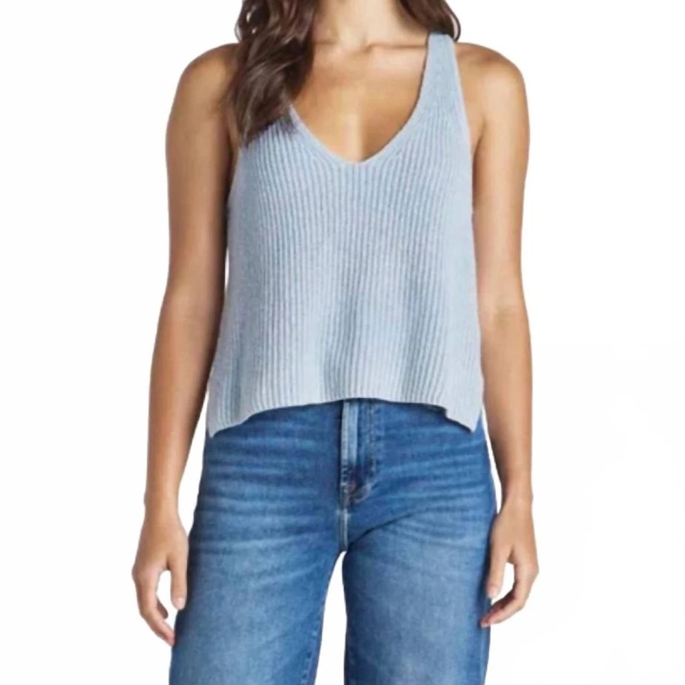 Splendid Women’s Deirdre Sweater Tank In Bleached Indigo - Size M